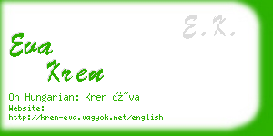 eva kren business card